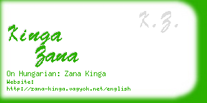 kinga zana business card